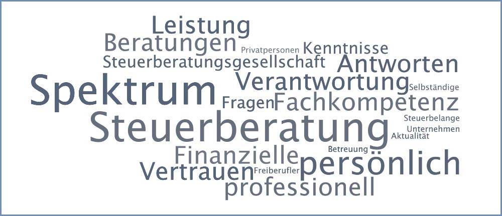 Spektrum Steuerberatungsgesellschaft - die richtige Lösung für ihre steuerlichen Belange Keyvisual